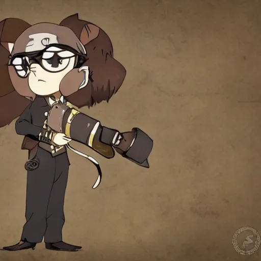 Prompt: a rat with steampunk googles, by Wit Studio