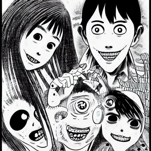 Image similar to Junji Ito manga artwork