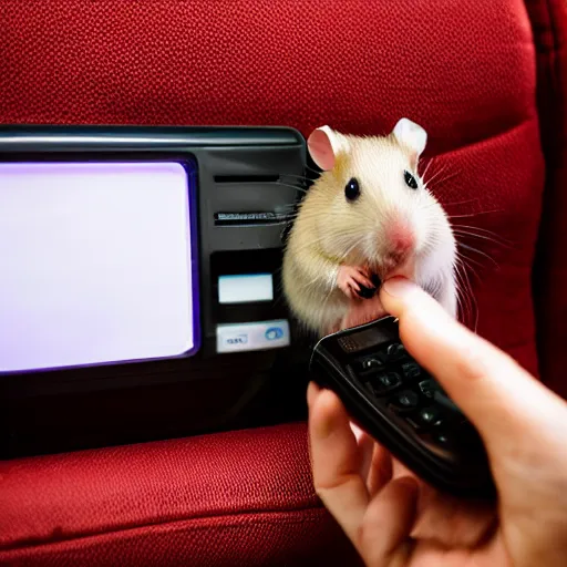 Image similar to photo of a hamster holding a credit card, on a contactless payment terminal, in a cinema, various poses, unedited, soft light, sharp focus, 8 k