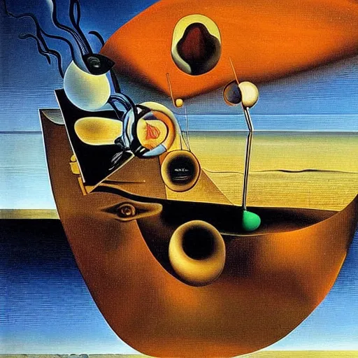 Prompt: technology, painting by Salvador Dali