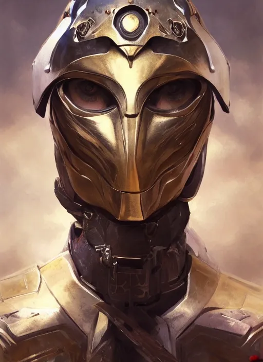 Prompt: a professional painting of a beautiful young female, wearing a dragon-shaped metallic helmet, clothed in battle armor, olive skin, long dark hair, beautiful bone structure, symmetrical facial features, intricate, elegant, digital painting, concept art, smooth, sharp focus, illustration, from Metal Gear, by Ruan Jia and Mandy Jurgens and Greg Rutkowski and Artgerm and William-Adolphe Bouguerea