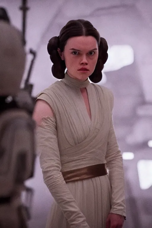 Image similar to daisy ridley as princess leia