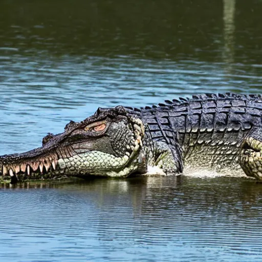 Image similar to Photomorph that fuses a crocodile with a wolf