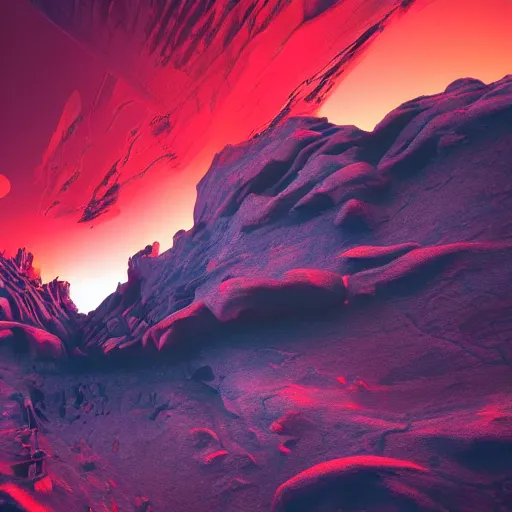 Image similar to red coast in the three problem, movie scene designed, concept art, digital art, nighttime, futuristic, volumetric lighting, view from below, vivid colours, nighttime, godrays, cinematic, high detail - 1 0 2 4