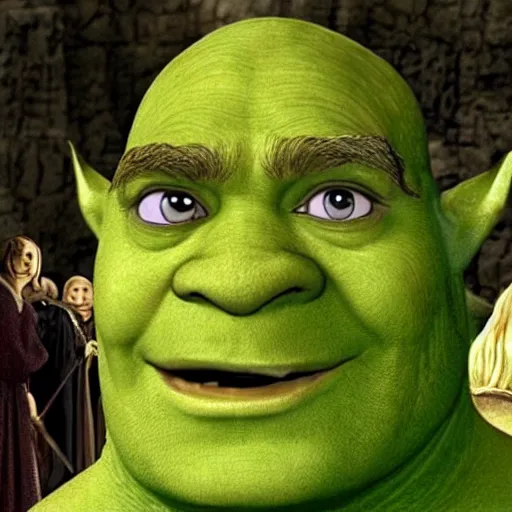 Image similar to lord of the rings in the movie shrek