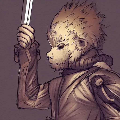 Image similar to !dream Sun Wukong wearing techwear