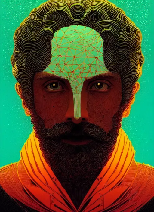 Prompt: symmetry!! stunning portrait of errico malatesta!! by victo ngai, kilian eng vibrant colours, dynamic lighting, digital art, winning award masterpiece, fantastically beautiful, illustration, aesthetically inspired by beksinski and dan mumford, trending on artstation, art by greg rutkowski, 8 k