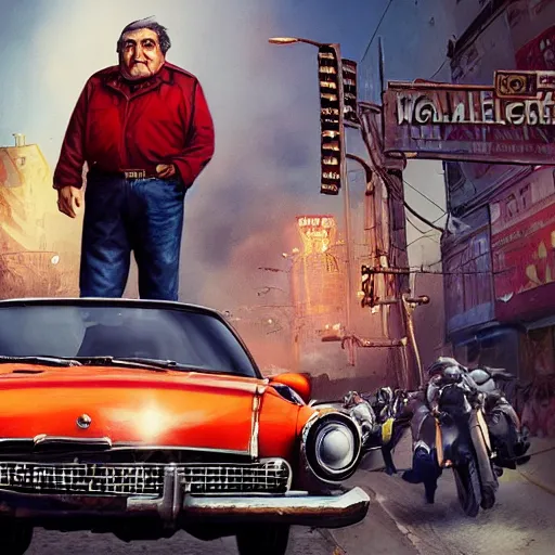 Image similar to a still frame of the movie'jose mujica : mall cop ', dramatic light, action scene, high detail, sharp, directed by steven spielberg, digital art, trending on artstation