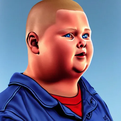 Image similar to hyper realistic photo of bobby hill