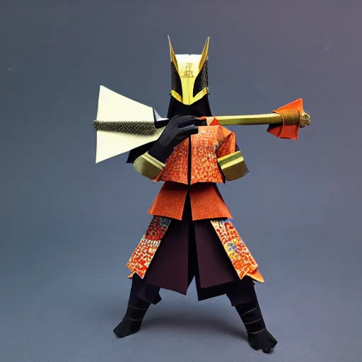 Image similar to origami samurai warrior