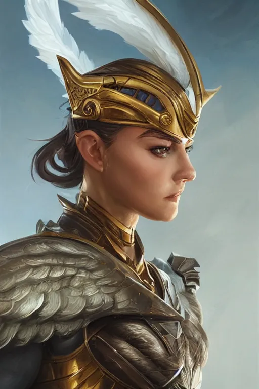 Image similar to amazon valkyrie athena, d & d, fantasy, portrait, highly detailed, headshot, digital painting, trending on artstation, concept art, sharp focus, illustration, art by artgerm and greg rutkowski and magali villeneuve