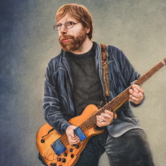 Prompt: portrait of trey anastasio, highly detailed, 4 k,