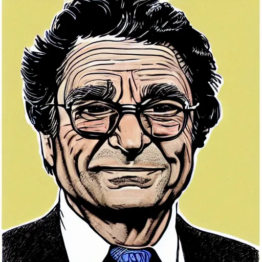 Image similar to a portrait illustration of Peter Falk drawn by ROBERT CRUMB