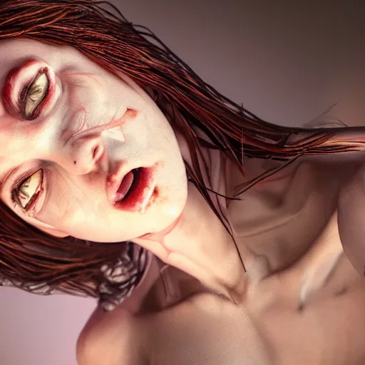 Image similar to human, right anatomy, hyper realistic, very detailed, realistic lighting, fantasy, 4 k, photo