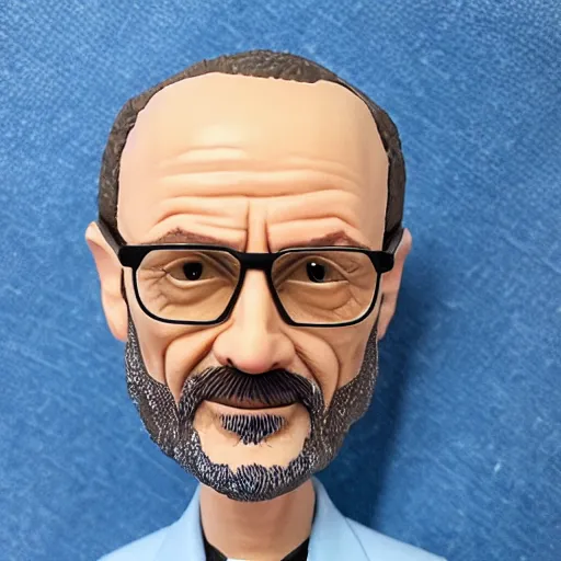 Prompt: billy crystal meth cosplay walter white, stop motion vinyl action figure, plastic, toy, butcher billy style