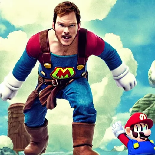 Image similar to Chris Pratt as super Mario