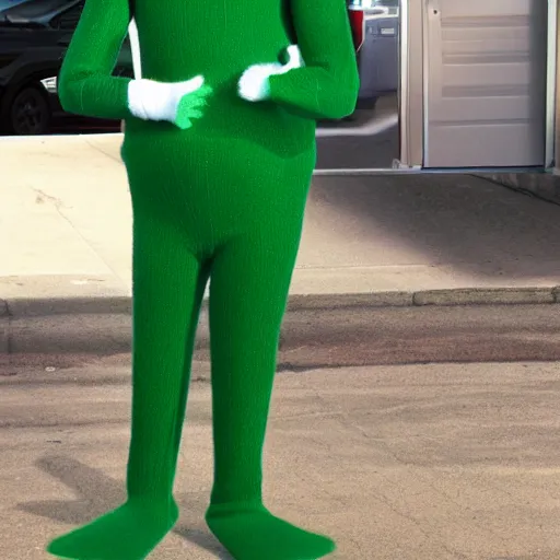 Image similar to gumby as a real human