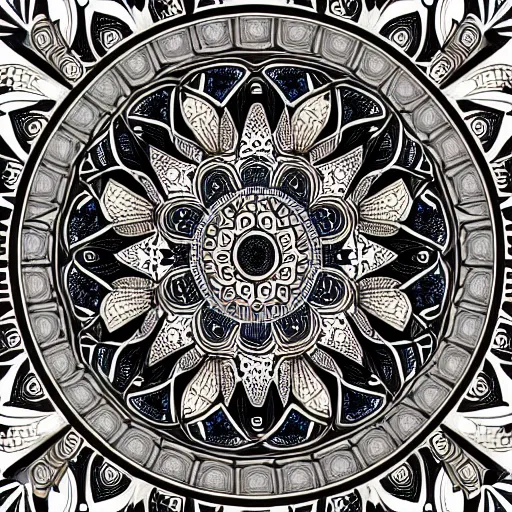 Prompt: ornate psychedelic mandala pattern, intricate detail, complex, high detail