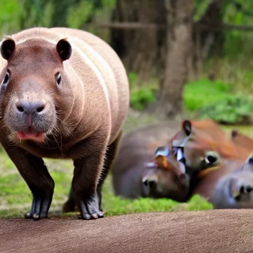 Image similar to hippo capybara hybrid, hd