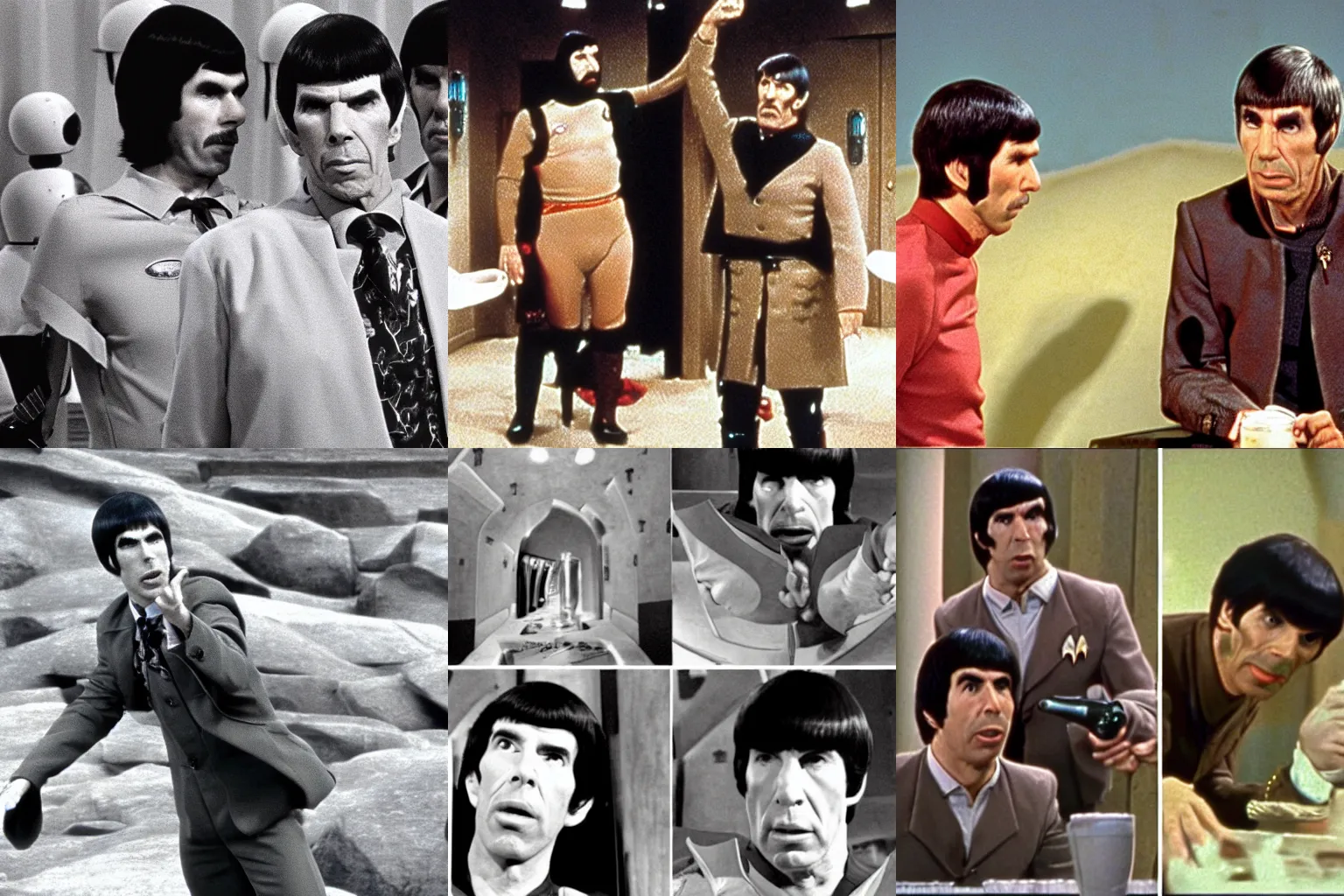 Prompt: movie stills from Monty Python's the Search for Spock