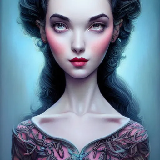 Prompt: Lofi portrait while dreaming, Pixar style by Joe Fenton and Stanley Artgerm and Tom Bagshaw and Tim Burton