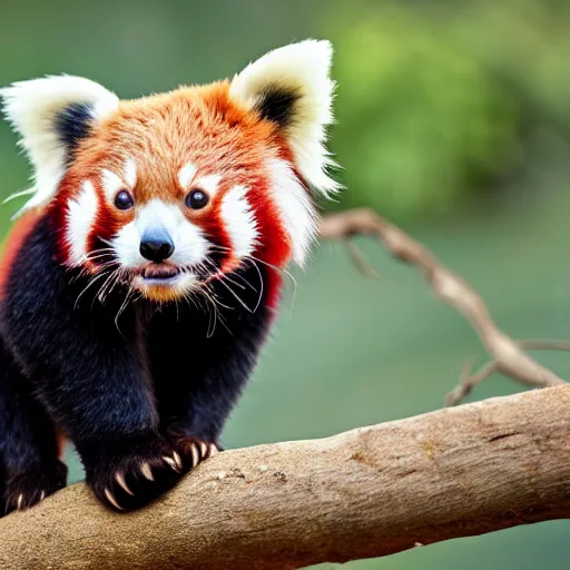 Prompt: a photo from national geographic of the cutest red panda ever, 4 k, detailed