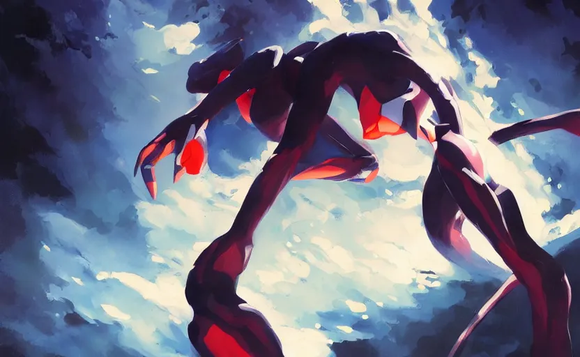 Image similar to A painting of Rei from Evangelion trending on artstation in the style of Greg Rutkowski
