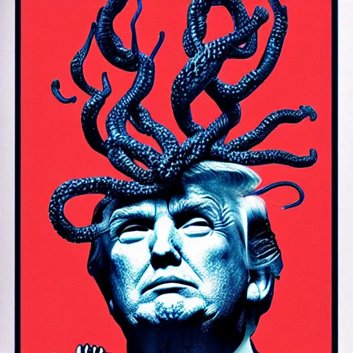 Image similar to donald trump as medusa