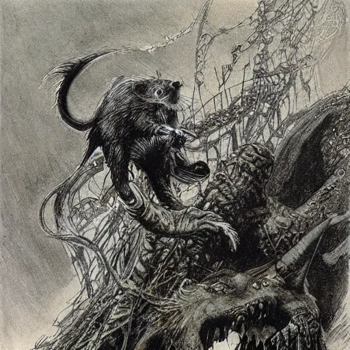 Prompt: rat lords of valhalla, alan lee