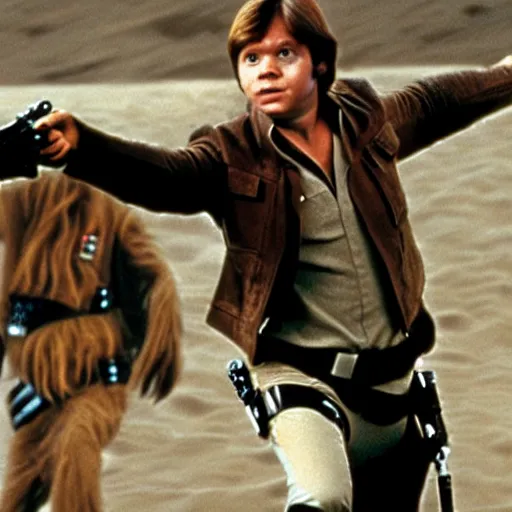 Image similar to movie still of rupert grint as han solo star wars ( 1 9 7 7 )