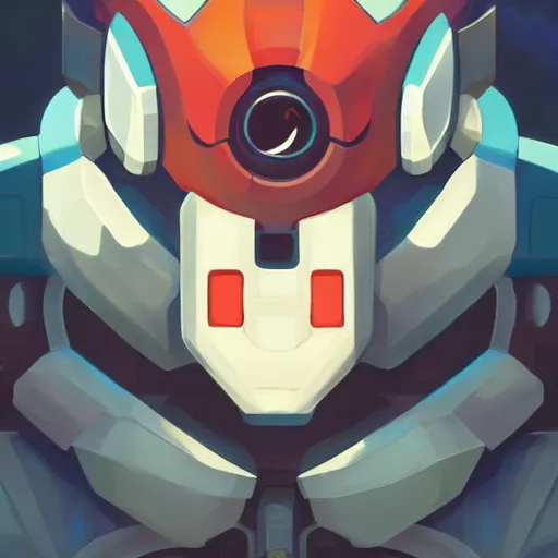 Image similar to face icon stylized minimalist mega man, loftis, cory behance hd by jesper ejsing, by rhads, makoto shinkai and lois van baarle, ilya kuvshinov, rossdraws global illumination