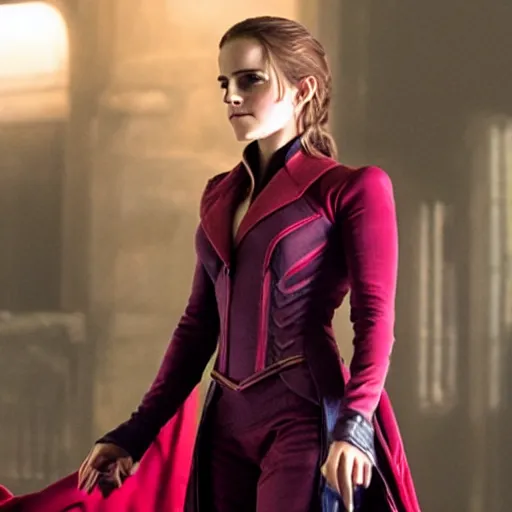 Image similar to Still of Emma Watson as Scarlett Witch