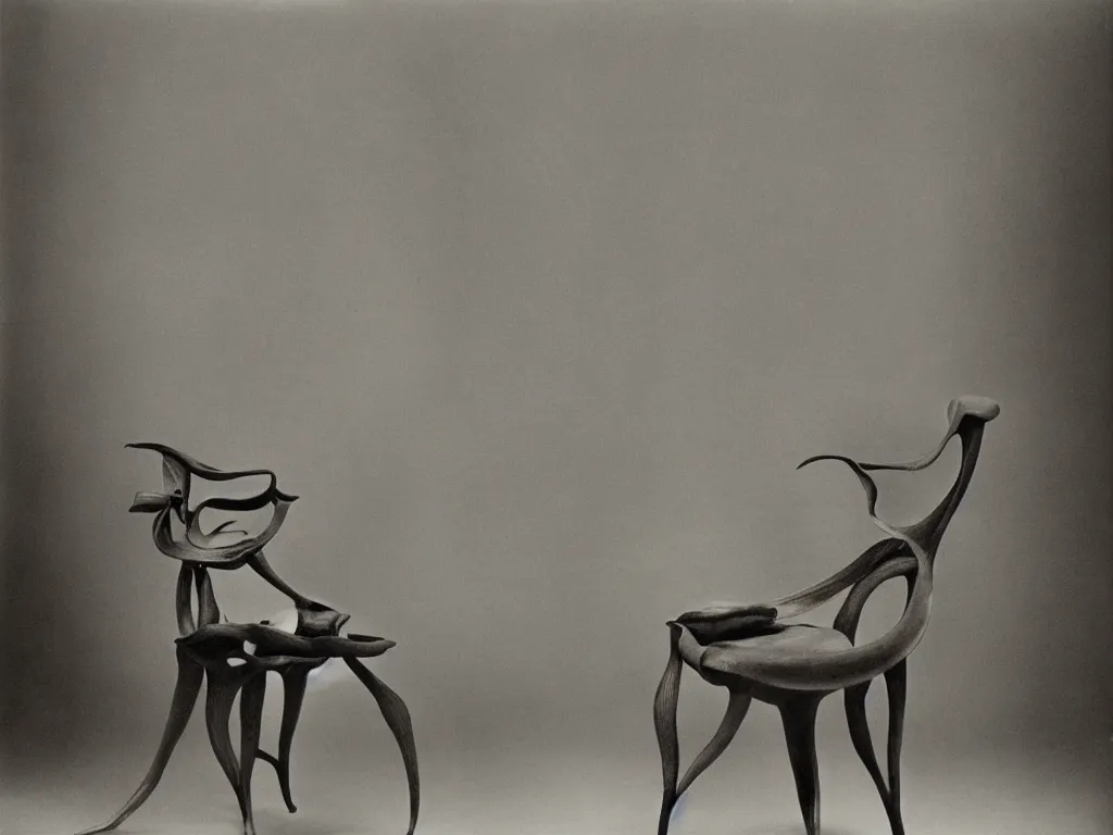 Prompt: chair snail. karl blossfeldt