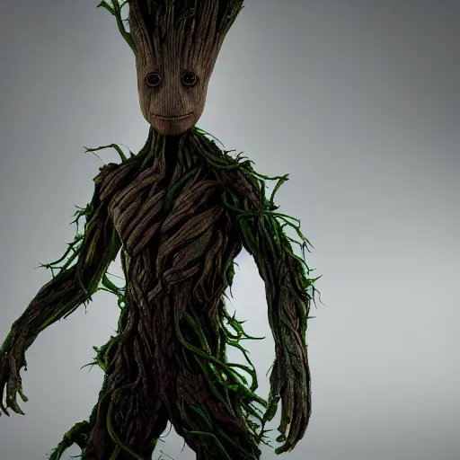 Baby Groot pose ses branches dans votre salon