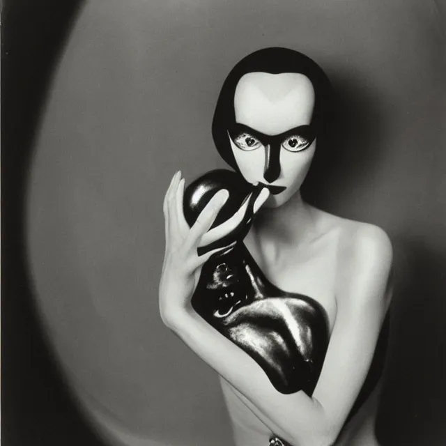 Image similar to alien diva, photograph by man ray