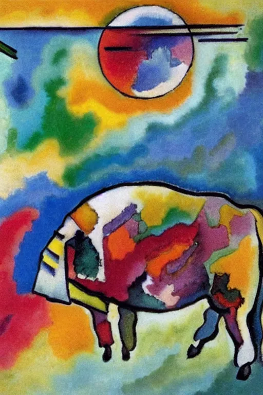 Prompt: kandinsky bull