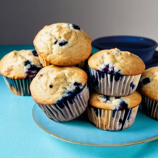 Prompt: a grouping of dogs and blueberry muffins that similar to each other