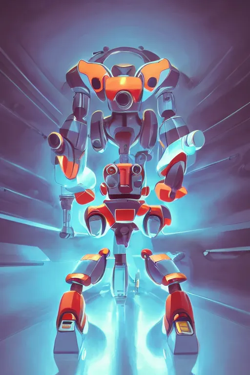 Image similar to metabots medabots medarotto medarot robot minimalist comics, behance hd by jesper ejsing, by rhads, makoto shinkai and lois van baarle, ilya kuvshinov, rossdraws global illumination ray tracing hdr radiating a glowing aura