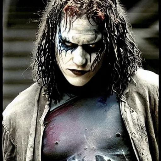 Image similar to Heath Ledger as The Crow