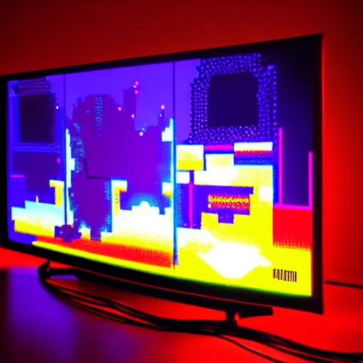 Image similar to rgb screen showing a 1 9 9 0's award winning video game, backlight