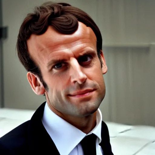 Image similar to Emmanuel Macron in American Psycho (1999)