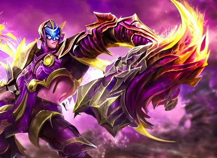 Image similar to champion splashart corruption