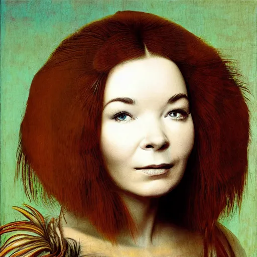 Prompt: bjork painted by leonardo da vinci