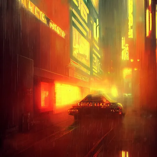 Prompt: by WLOP, in blade runner 2047