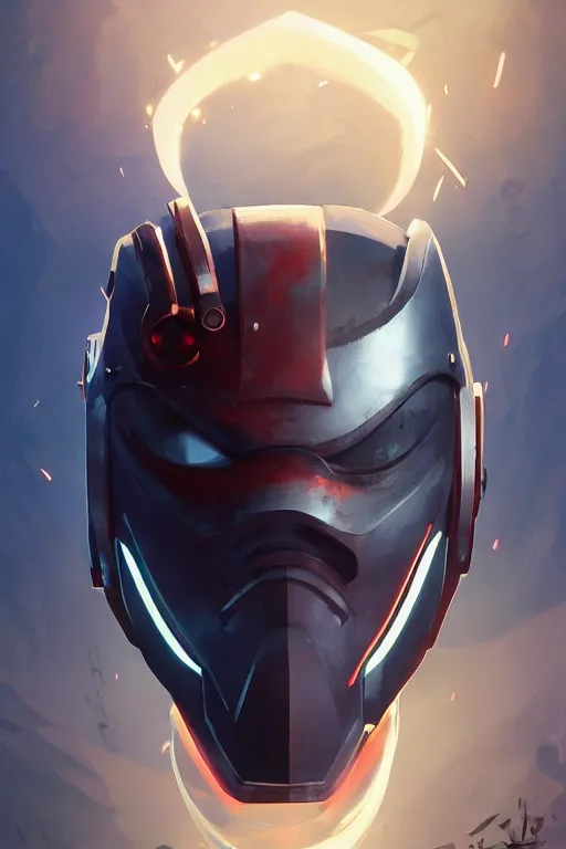 Image similar to epic mask helmet robot ninja portrait stylized as fornite style game design fanart by concept artist gervasio canda, behance hd by jesper ejsing, by rhads, makoto shinkai and lois van baarle, ilya kuvshinov, rossdraws global illumination radiating a glowing aura global illumination ray tracing hdr render in unreal engine 5