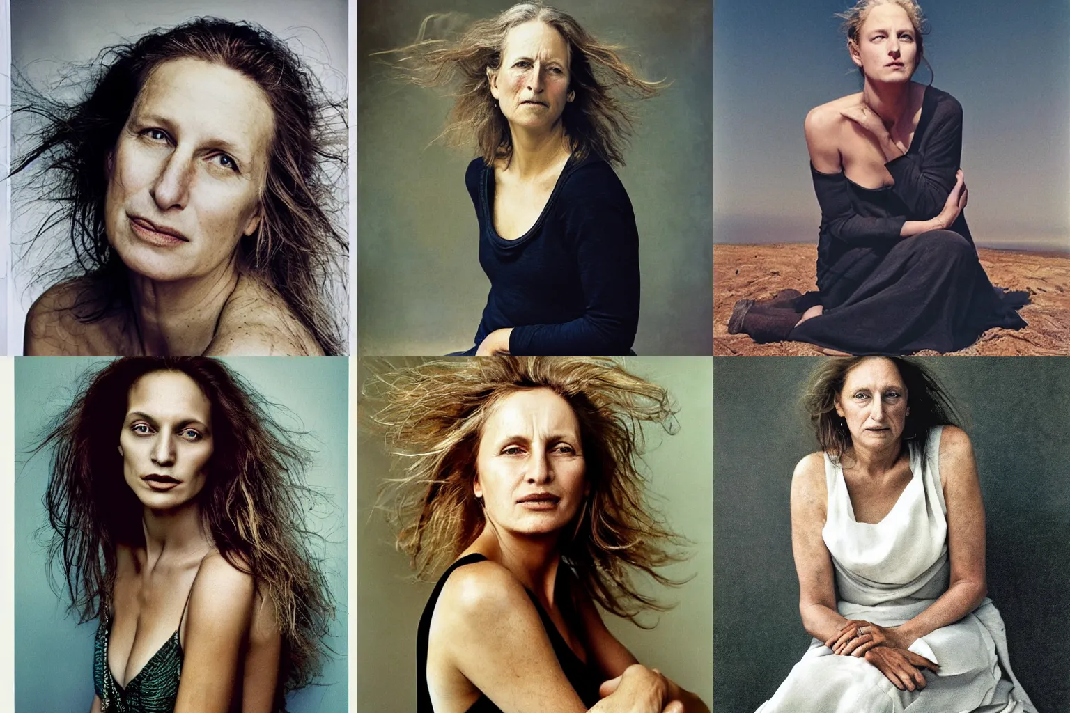 Prompt: the world\'s most beautiful woman, a portrait by Annie Leibovitz
