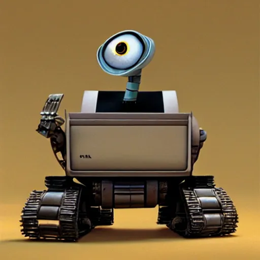 Prompt: wall - e with art direction by salvador dali