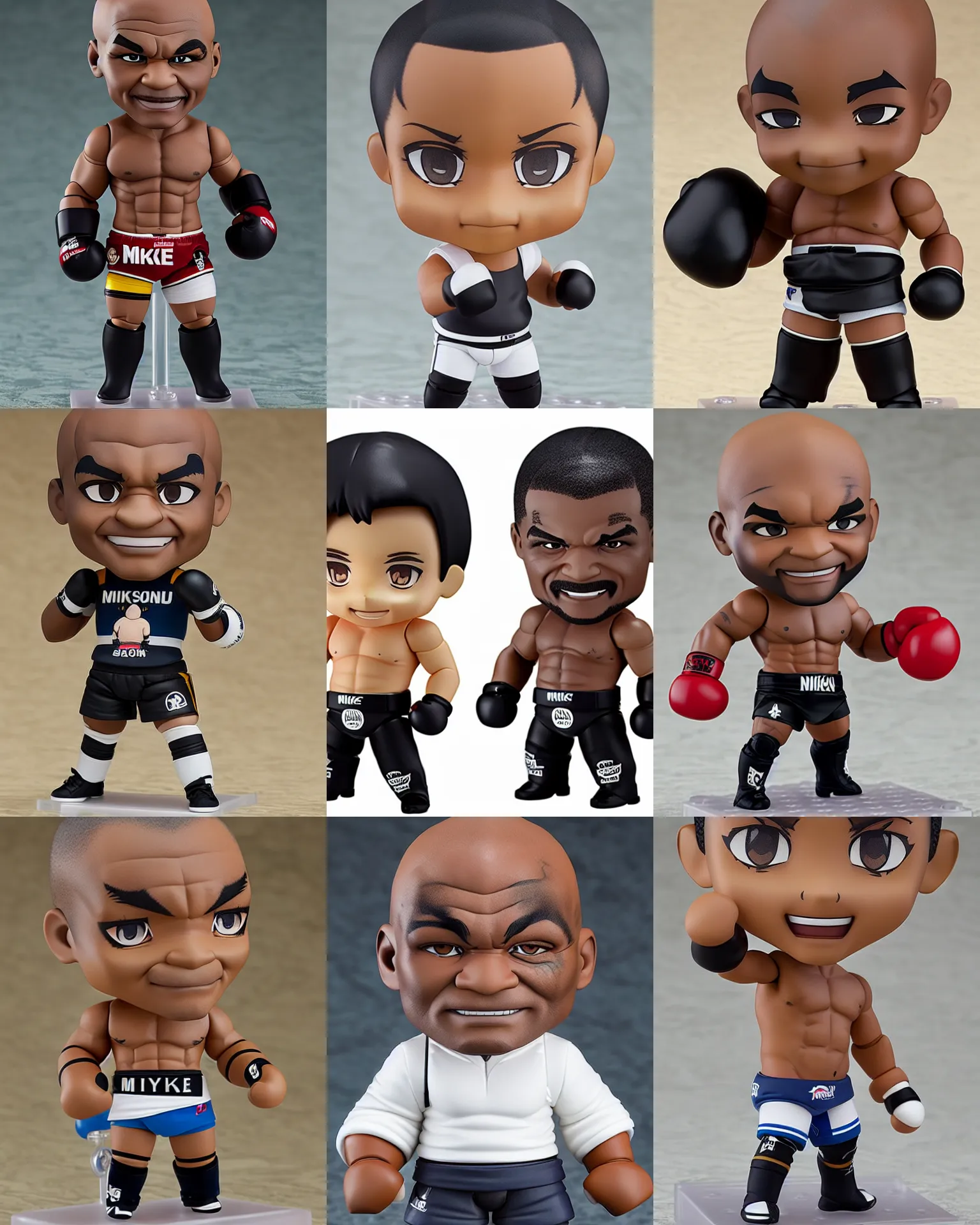 Prompt: a nendoroid of mike tyson, detailed product photo