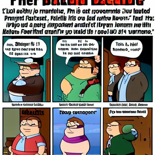 Prompt: peter griffin's tragic backstory