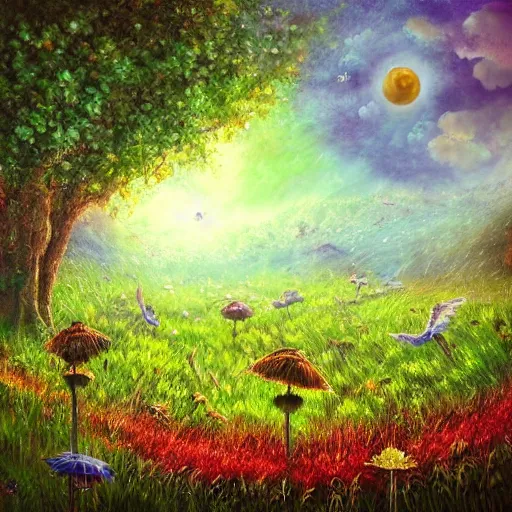 Prompt: Magical meadow | fantasy art